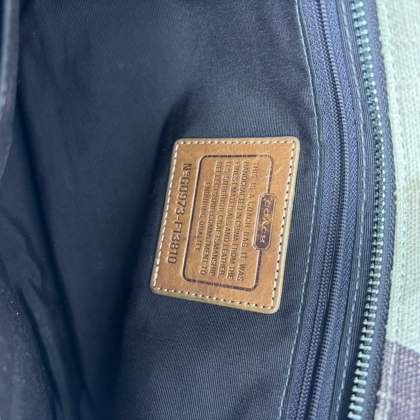 Coach Tonal Gallery Tote - Brown/Cream