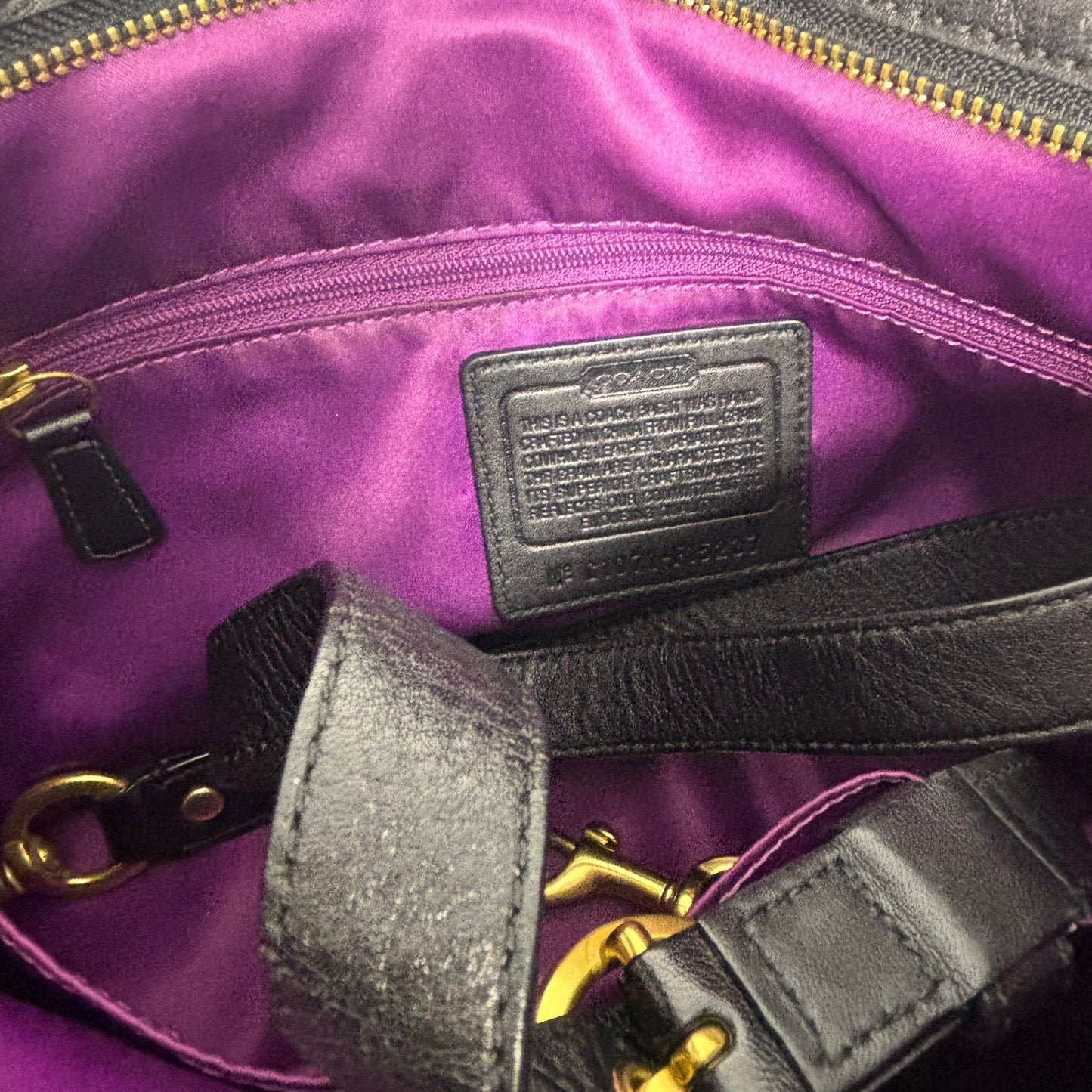 Coach Carly Studded Shoulder Bag - Black/Gold