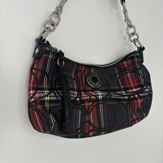 Coach Signature Crossbody Bag - Plaid Red