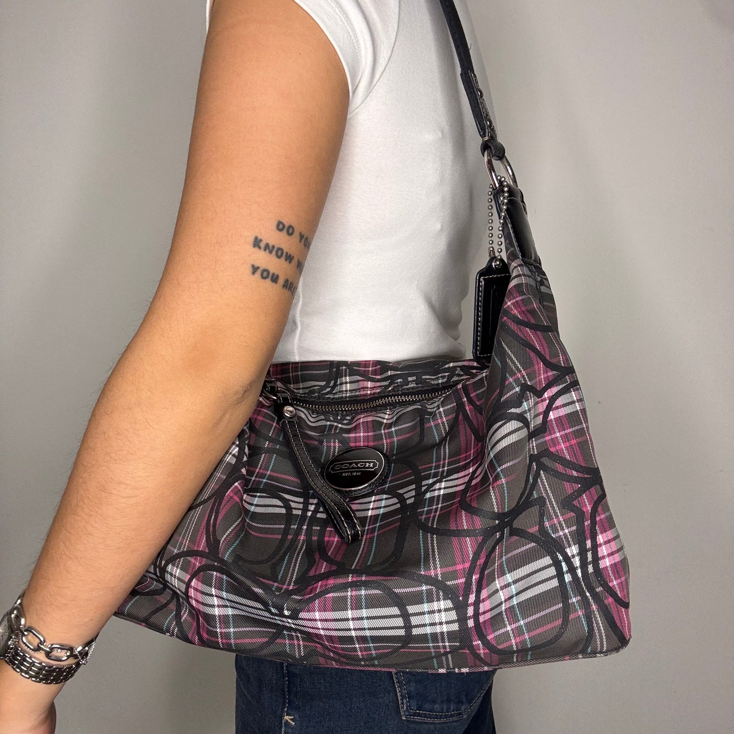 Coach Plaid Hobo - Multi Plaid