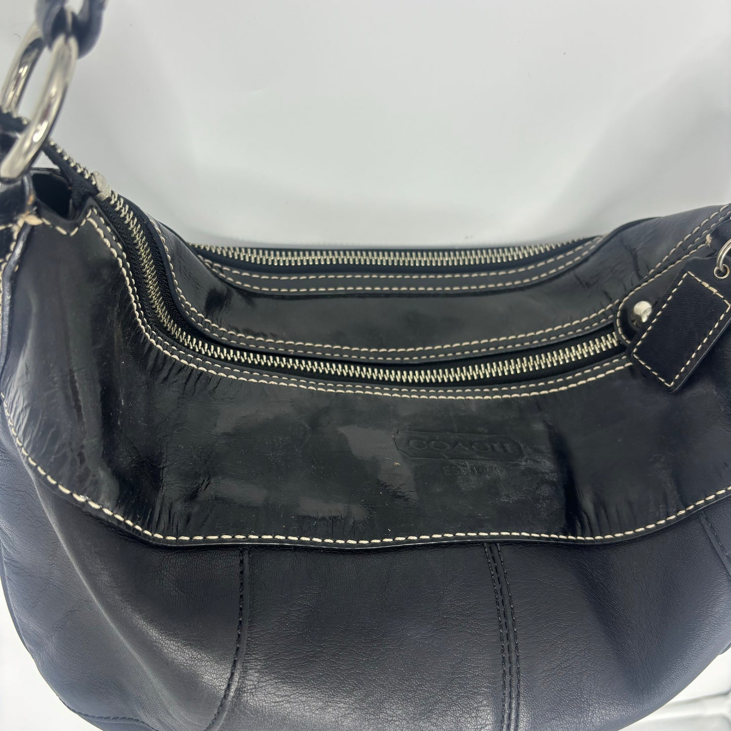 Coach Laura Patent Hobo - Black