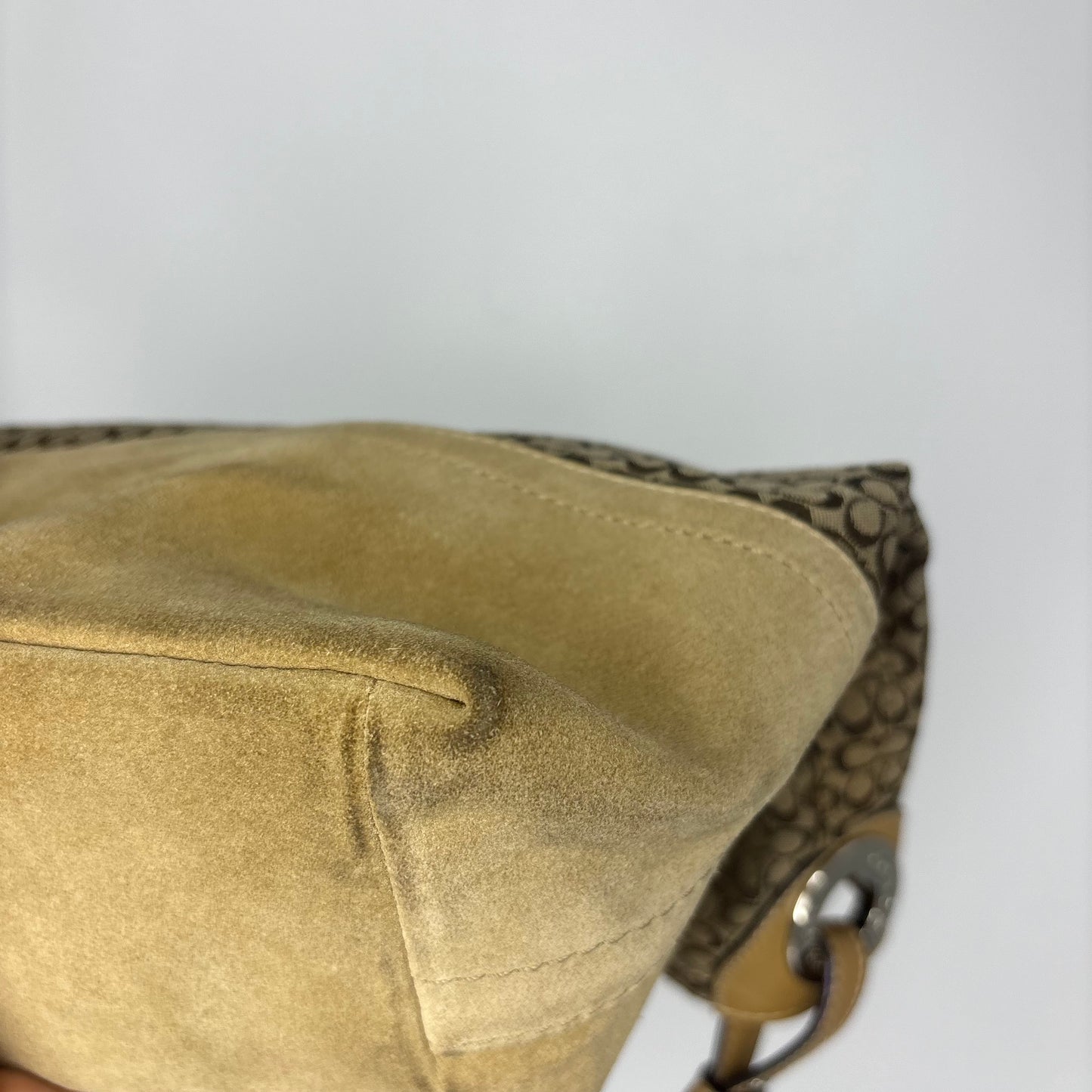 Coach Jacquard Shoulder Bag - Brown