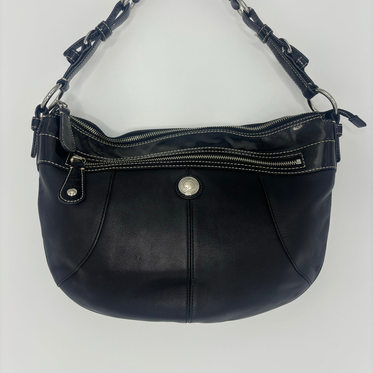 Coach Laura Patent Hobo - Black