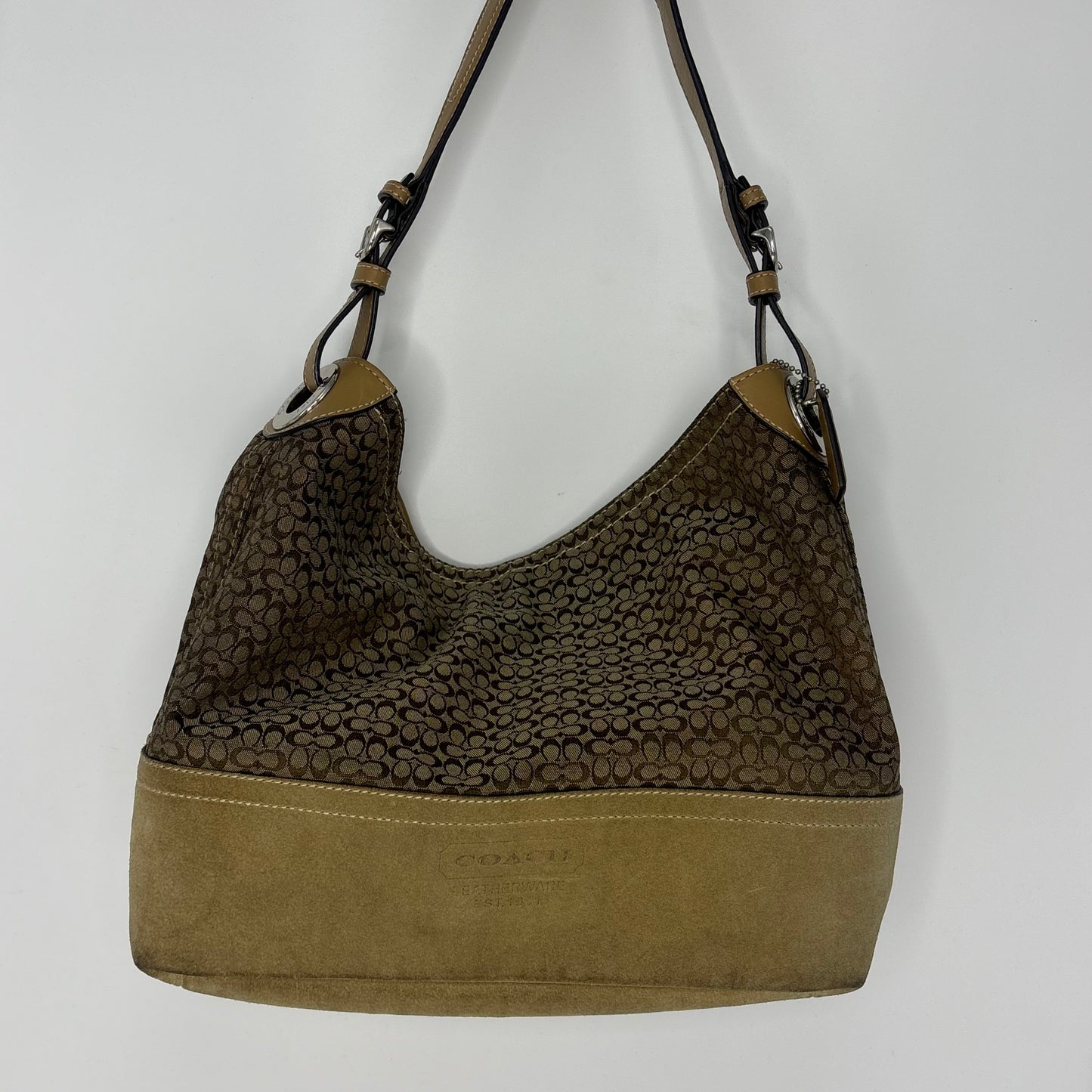 Coach Jacquard Shoulder Bag - Brown
