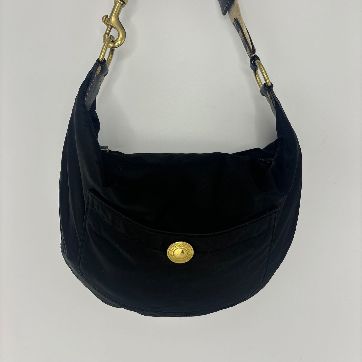 Coach Nylon Hobo Bag - Black
