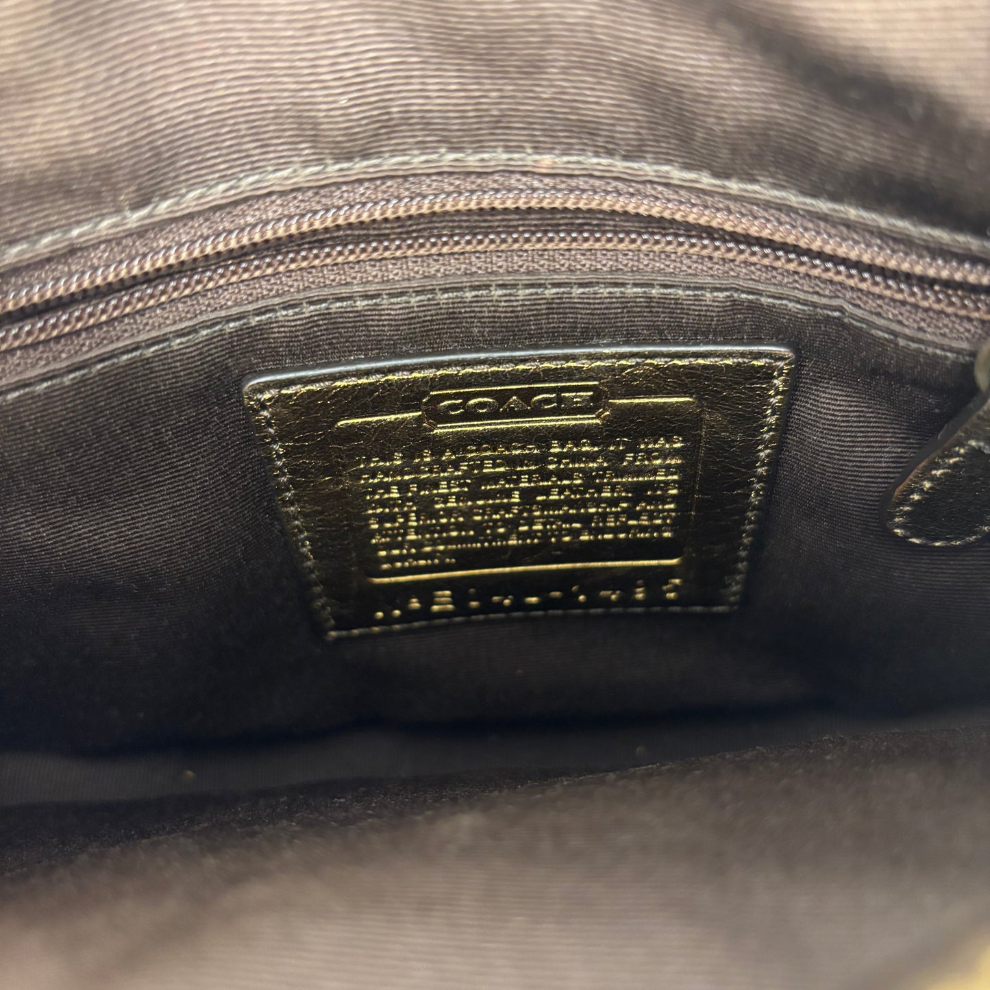 Coach Fall Edition Buckle Shoulder Bag - Gold/Brown