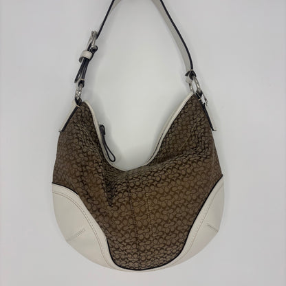 Signature Jacquard Hobo - White/Brown