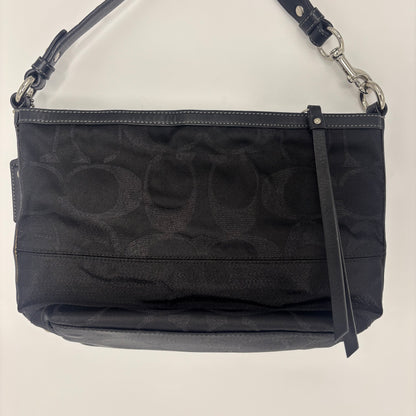 Coach Signature Stripe Lurex Studded Tote - Black