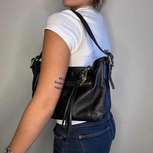 Coach East West Leather Bag - Black