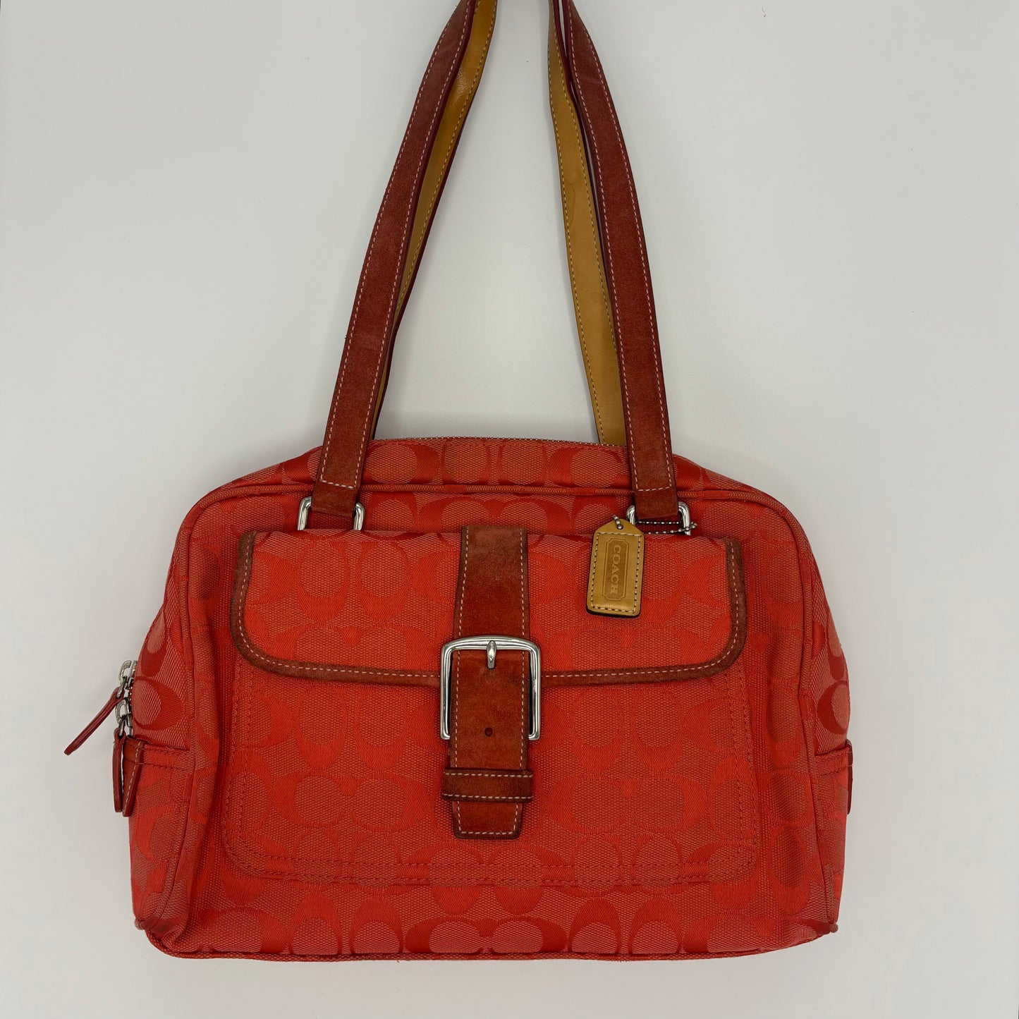 Coach Slimline Boston Bag - Red/Pink