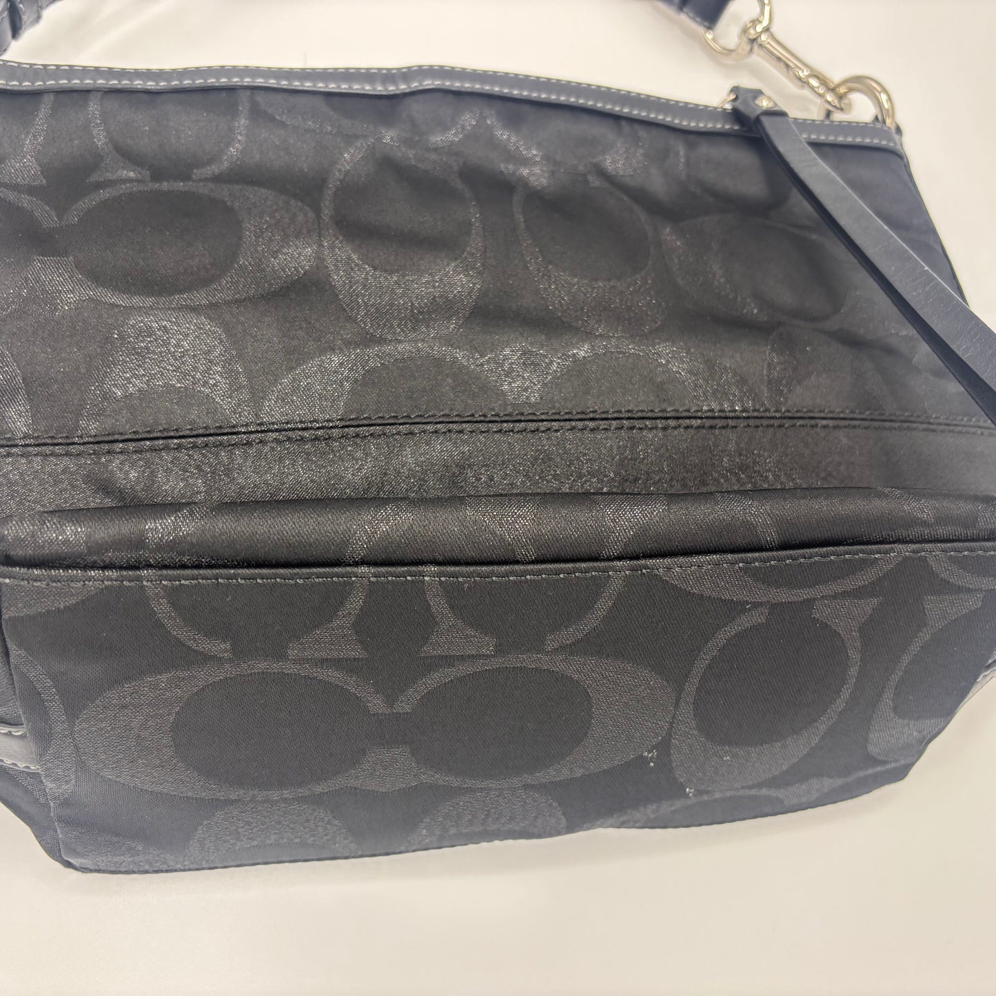 Coach Signature Stripe Lurex Studded Tote - Black