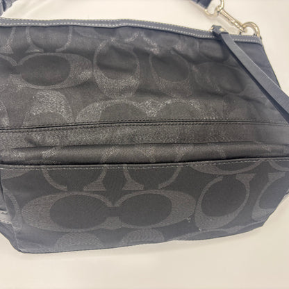 Coach Signature Stripe Lurex Studded Tote - Black