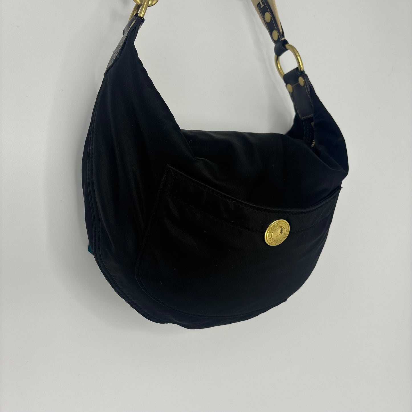 Coach Nylon Hobo Bag - Black