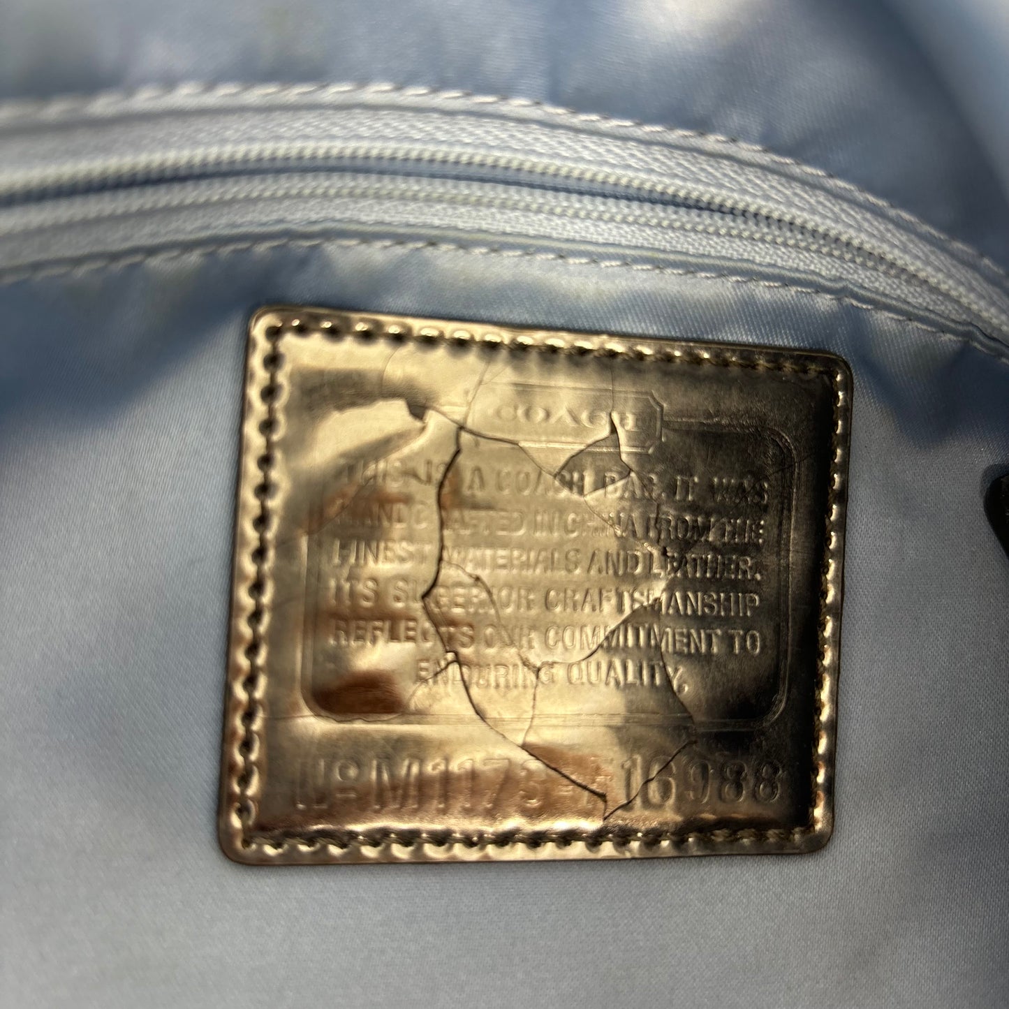 Coach Poppy Denim Tote - Blue