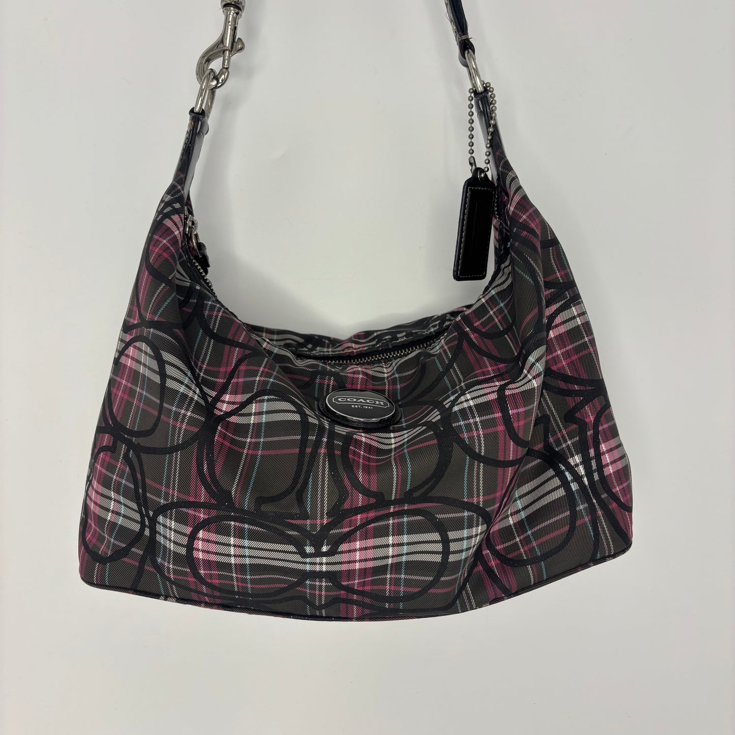 Coach Plaid Hobo - Multi Plaid