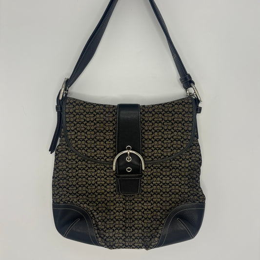Coach Signature 2-way Shoulder Bag - Black