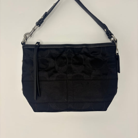 Coach Signature Stripe Lurex Studded Tote - Black