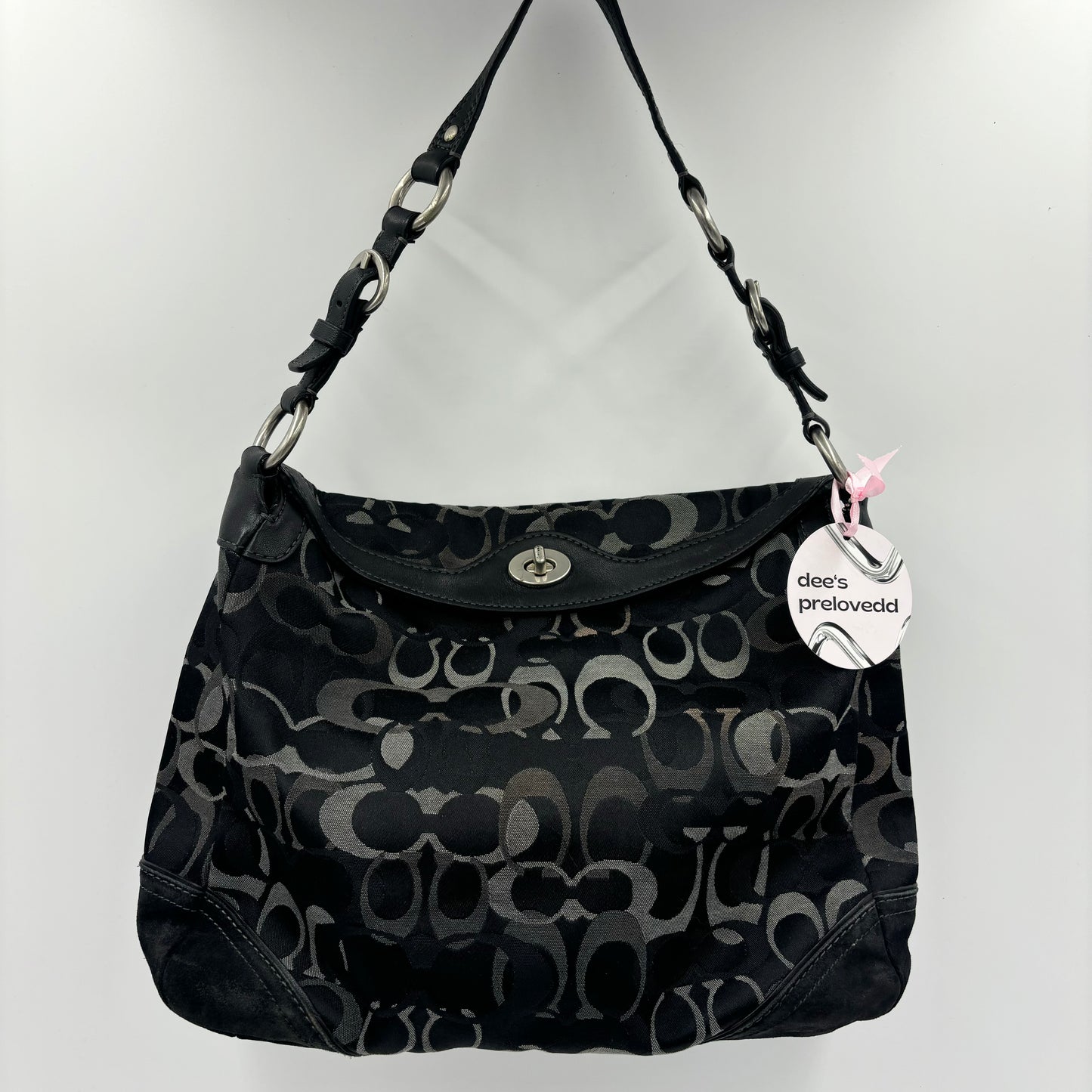 Coach Chelsea Hobo Turnlock Bag - Black