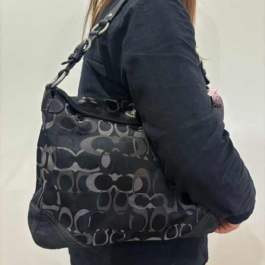 Coach Chelsea Hobo Turnlock Bag - Black