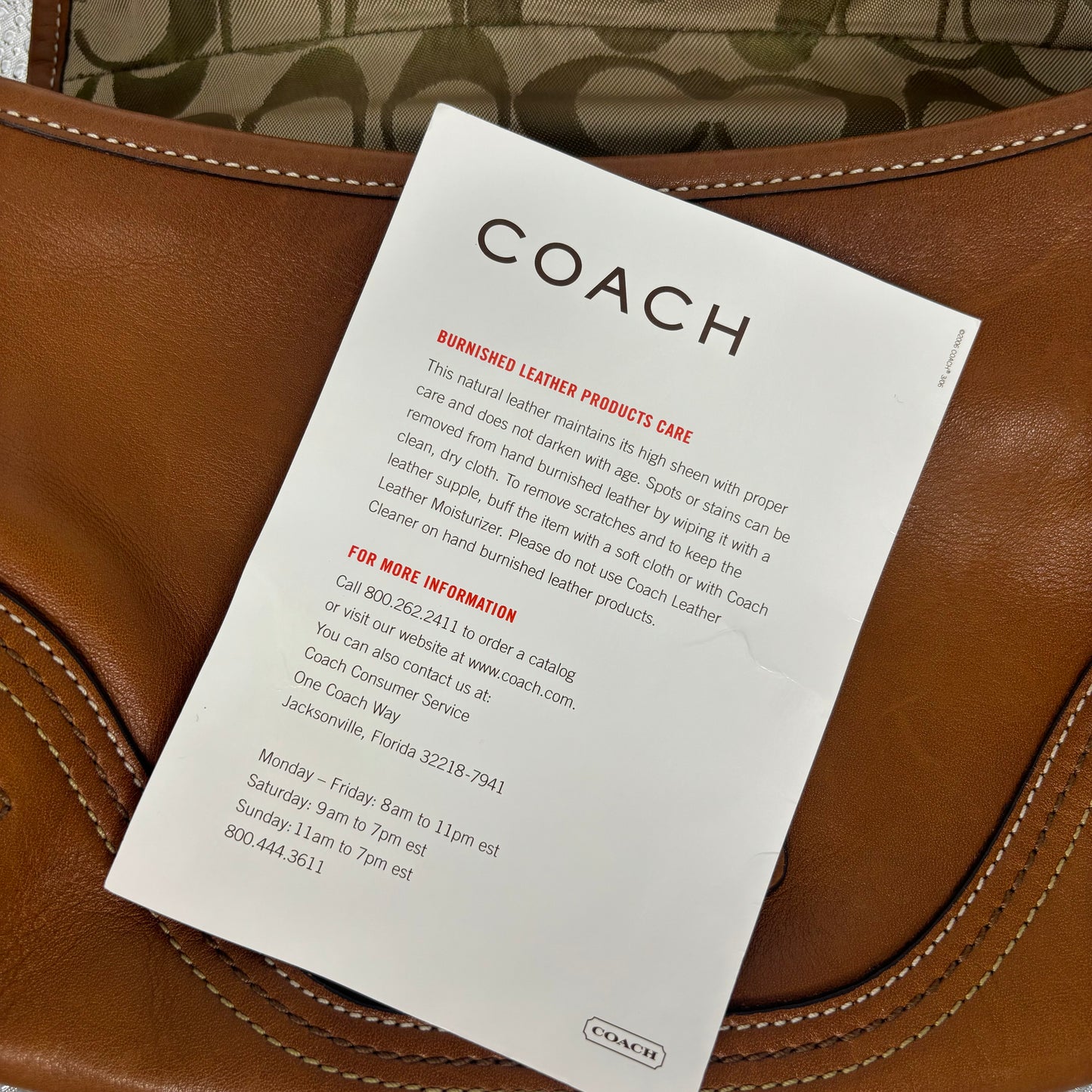 Coach Signature Leather Soho - Tan