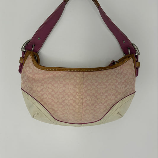 Coach Signature Hobo Mini - Pink/White