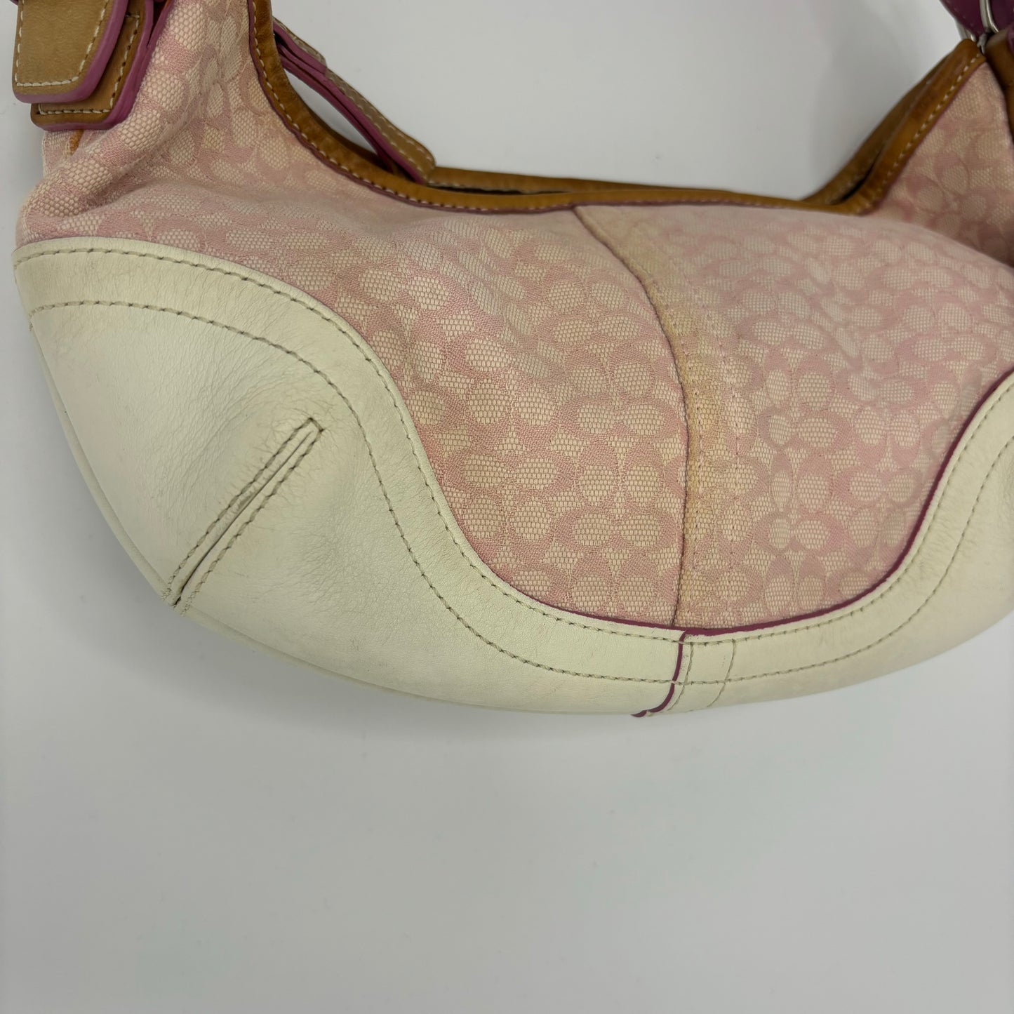 Coach Signature Hobo Mini - Pink/White
