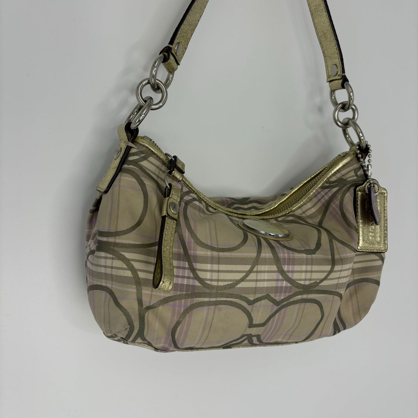 Coach Signature Demi Shoulder Bag - Pastel Plaid