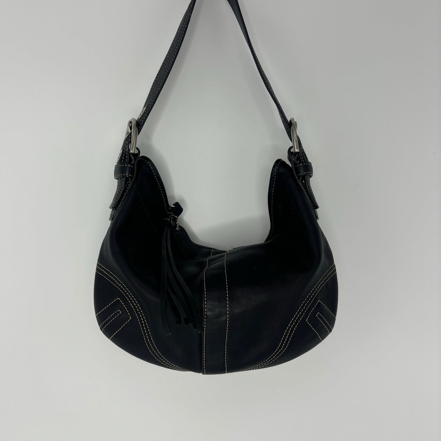 Coach Leather Signature Hobo Small - Black