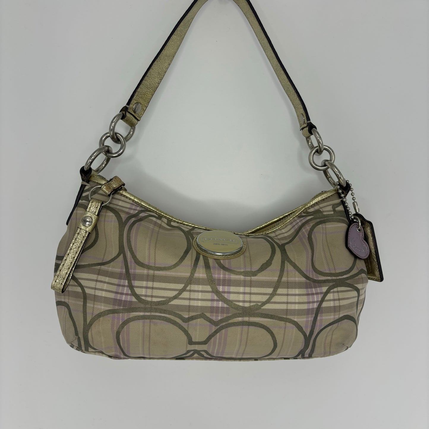 Coach Signature Demi Shoulder Bag - Pastel Plaid