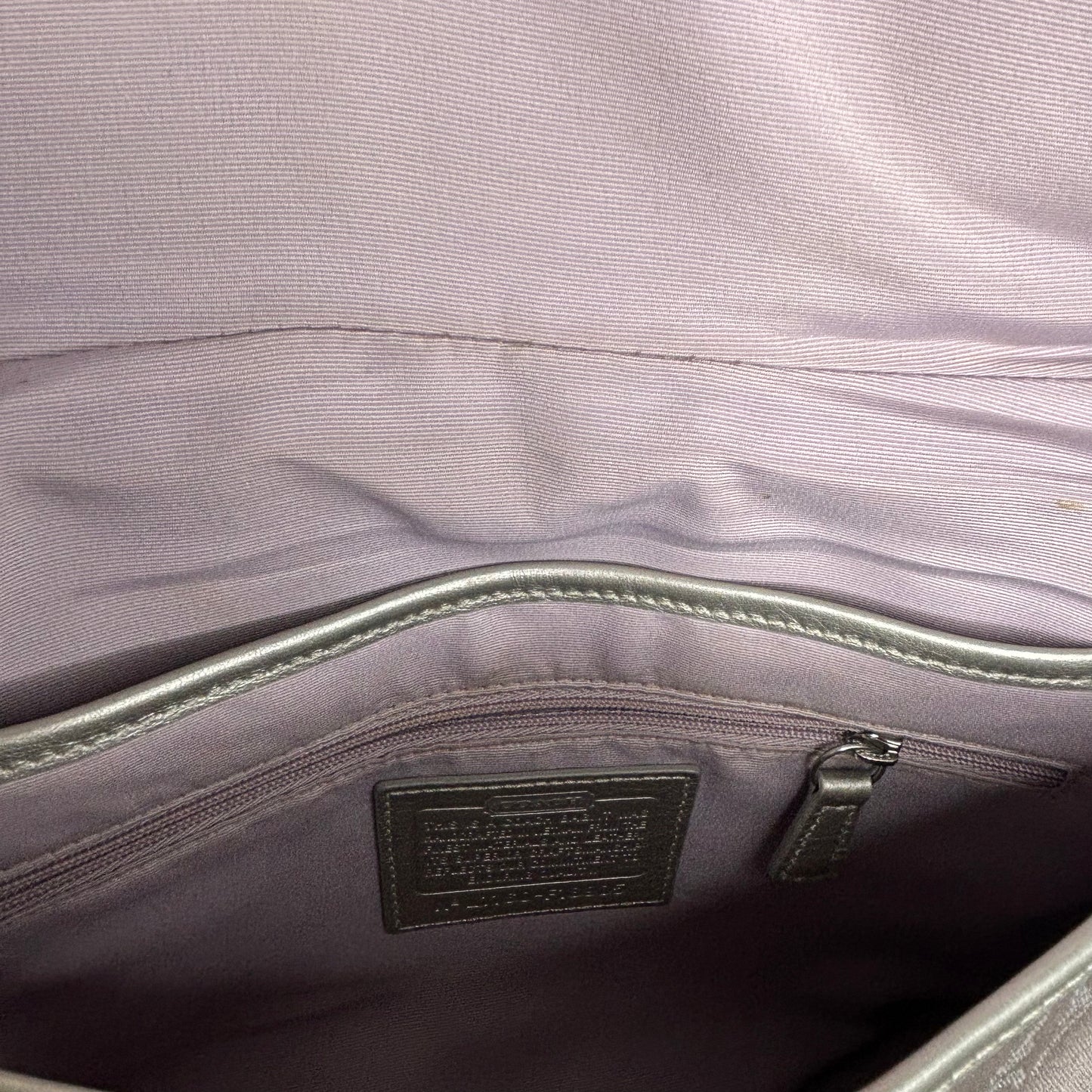 Coach Signature Pleated Soho - Silver