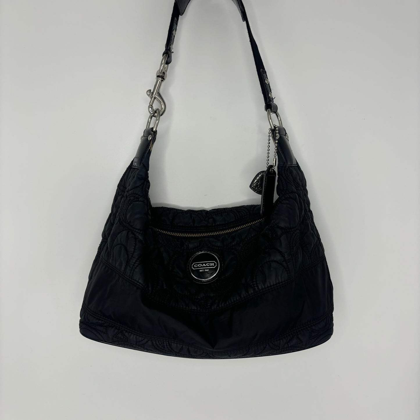 Coach Quilted Nylon Hobo Bag