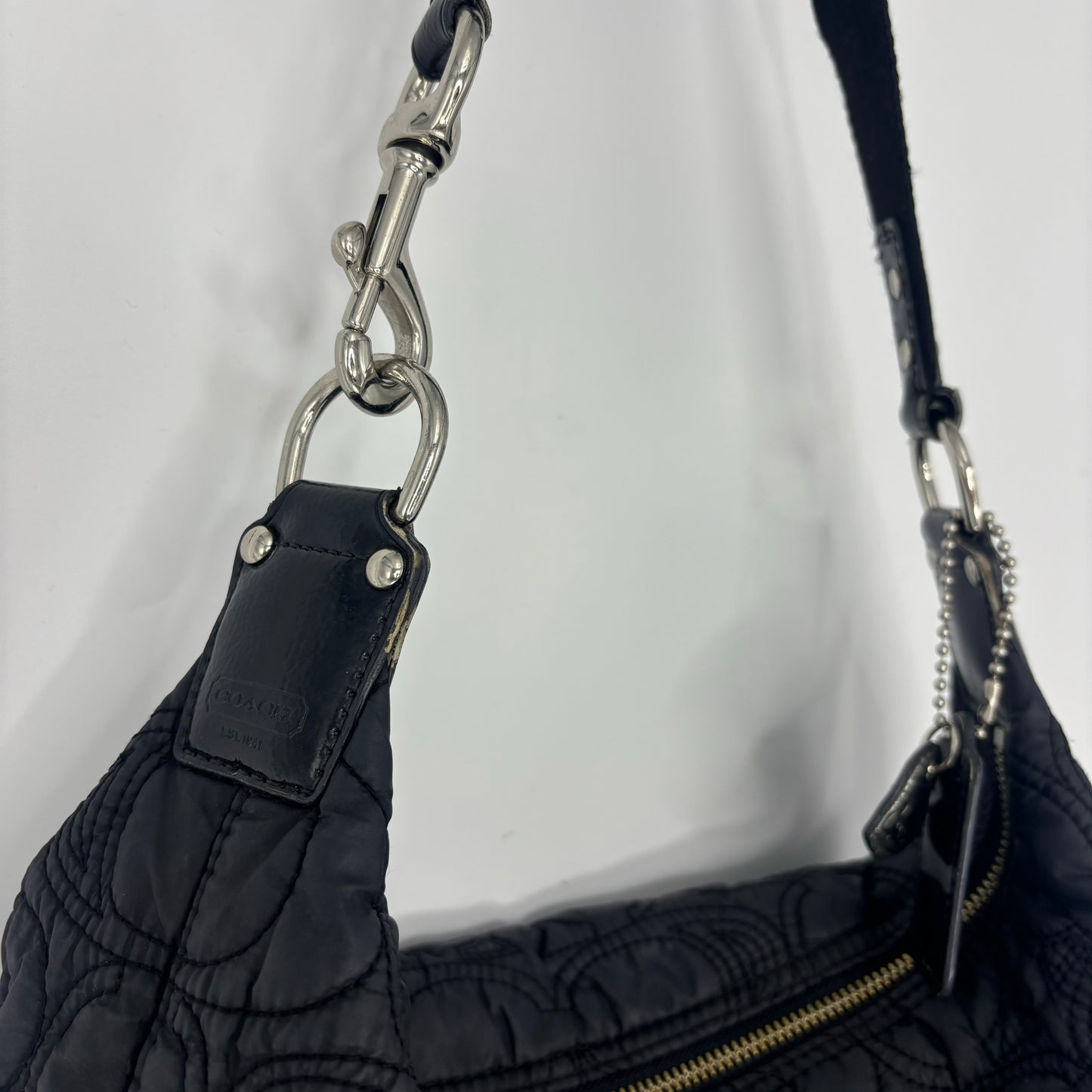 Coach Quilted Nylon Hobo Bag