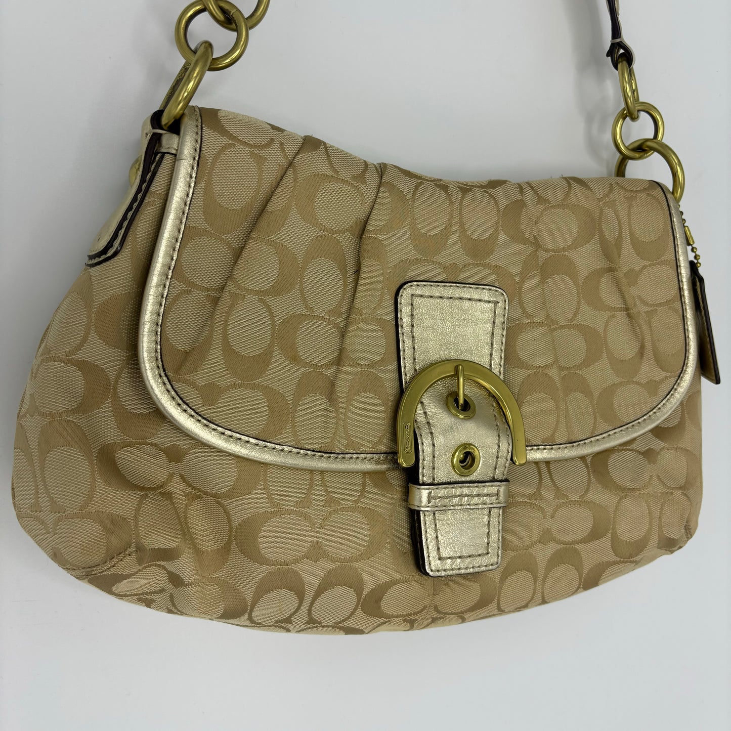 Coach Signature Pleated Soho - Cream