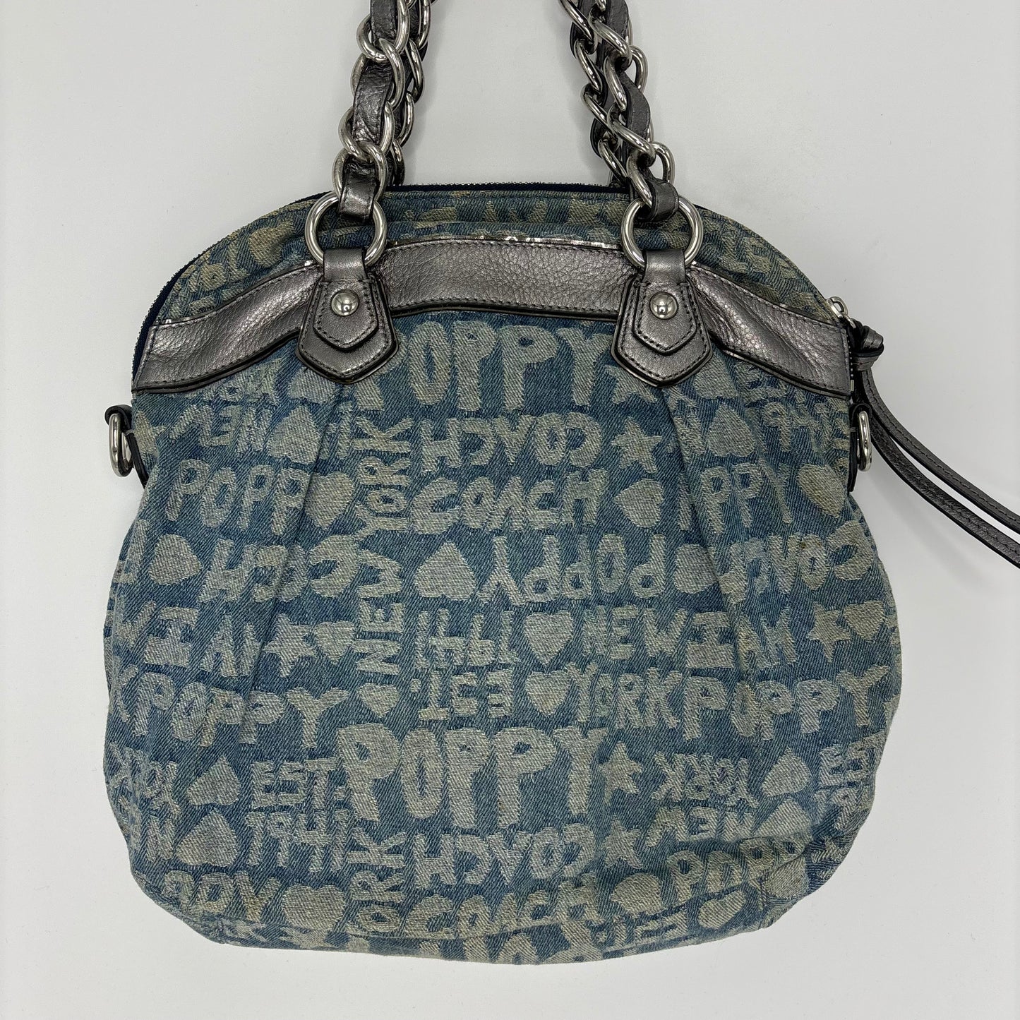 Coach Poppy Denim Shoulder Bag - Blue