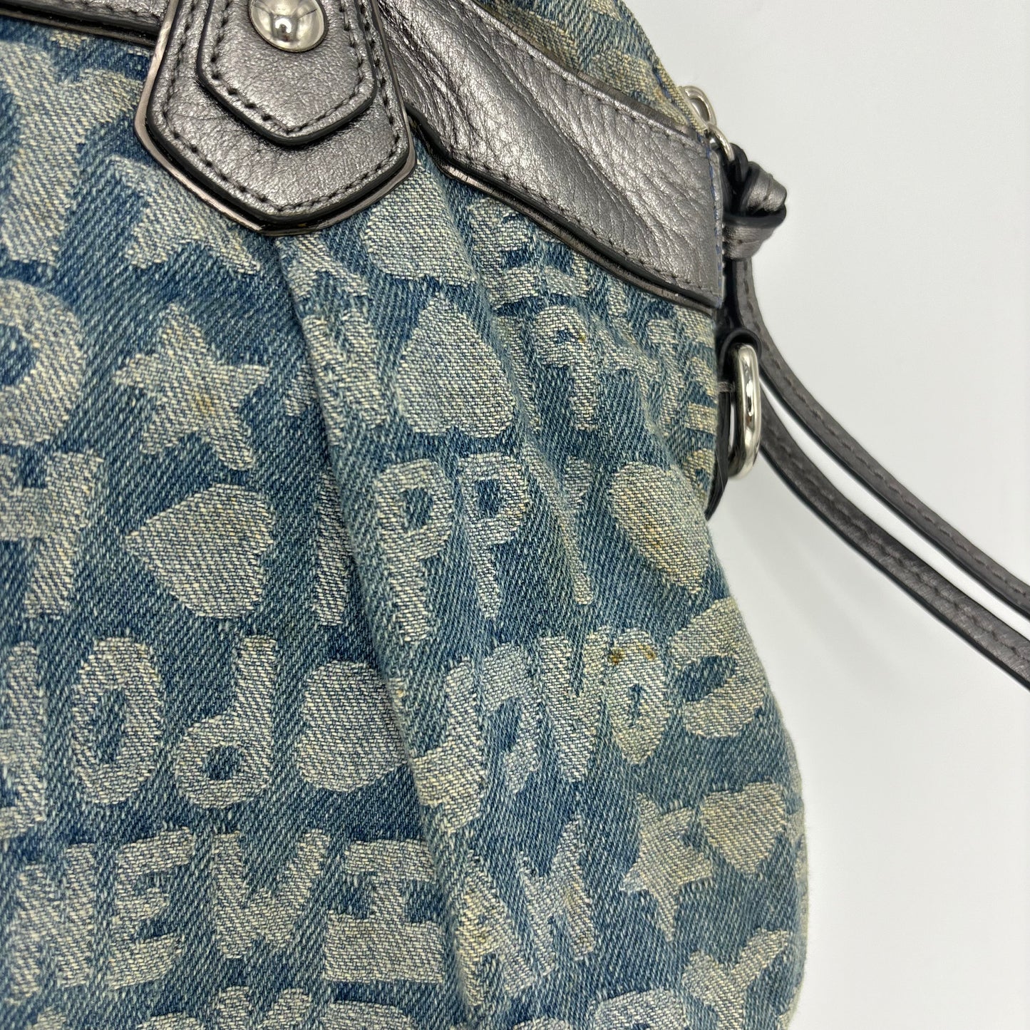 Coach Poppy Denim Shoulder Bag - Blue