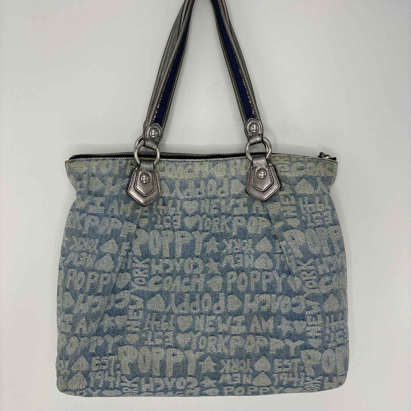 Coach Poppy Denim Tote - Blue