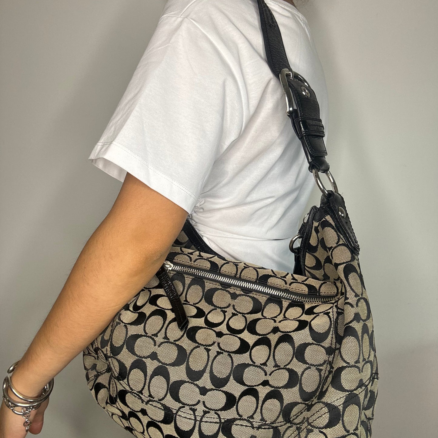 Coach Jumbo Shoulder Bag - Black